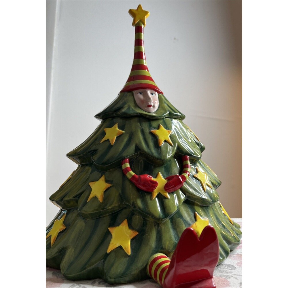 Department 56 Krinkles Christmas Tree Cookie Jar Patience Brewster Retired 14.5